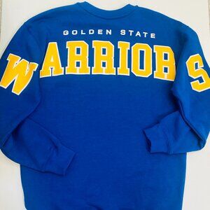 Golden State Warriors Long Sleeve Blue Sweatshirt Unisex Small Polyester Cotton